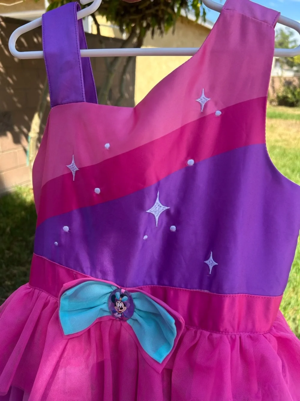 Disneyland resort 70th anniversary Rainbow Tulle Party Dress for Girls
